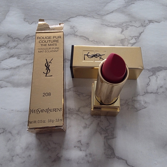 NEW Yves Saint Laurent Rouge Pur Couture The Mats Lipstick — Shade 208 - Picture 3 of 6